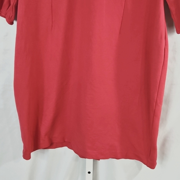 Talbots Womens Pink Dress With Puff Sleeves Size 16 - Picture 4 of 8